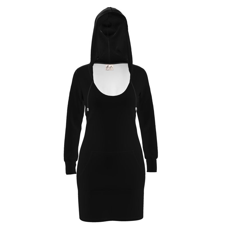 BizzyBodiez Black Hoodie Dress