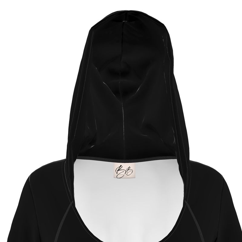 BizzyBodiez Black Hoodie Dress
